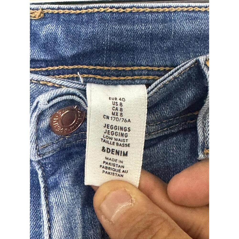 H&M &Denim Women’s Size 8 Low Waist Jeggings - M Wash Blue - Picture 6 of 8